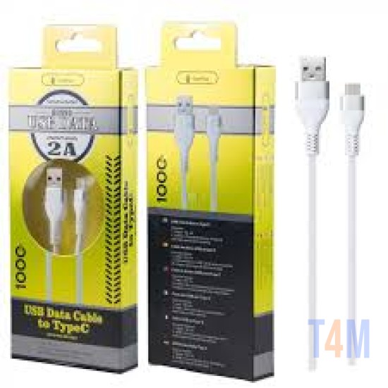 ONE PLUS USB DATA CABLE TO TYPE C 2A BRANCO REF B3592 (2101071)